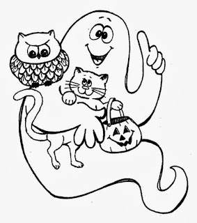 Halloween Ghosts for Coloring, part 2