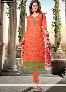 Trendy Chanderi Cotton Shalwar Kameez / Modish Faux Chiffon Fancy Suits