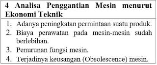 4 Analisa Penggantian Mesin menurut Ekonomi Teknik