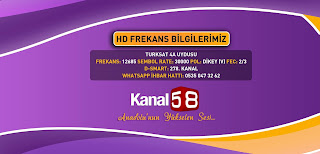 kanal 58 tv frekans 2018