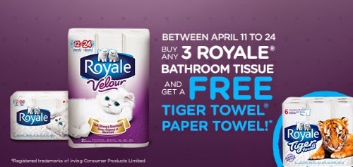 Shoppers Drug Mart Free Royale Tiger Towel When You Buy 3 Bathroom Tissue