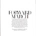 Harper's Bazaar UK: February 2009: Editorial: Forward March