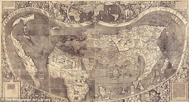 the world map round. Waldseemuller World Map (circa