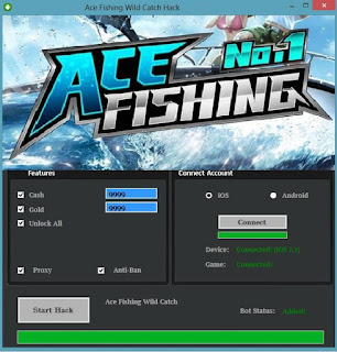 ace fishing cheats & hack