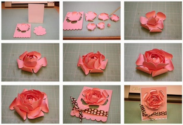  Gambar  Kreatif Membuat Kartu Ucapan Hiasan Origami  Bunga  