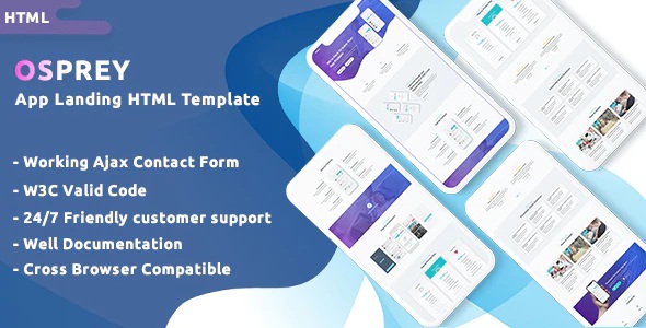 App Landing HTML Template 