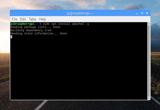 Apache server installation command