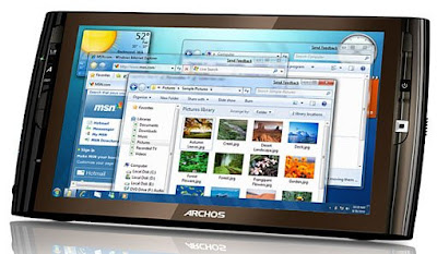 Archos 9 Tablet PC runs on Windows 7 