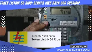 Token Listrik 50 Ribu: Berapa kWh Daya 900 Subsidi?