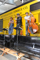 The band TInkham Road performs in the Train Shed during the Snoqualmie Wine Train.