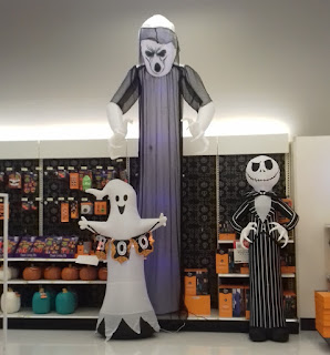 Inflatable Halloween decorations at Target in New Jersey, USA