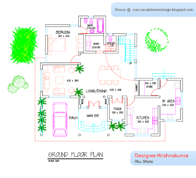 Kitchen Floor Plans Free on March 2010   Kerala Home Design   Architecture House Plans