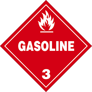DOT Class 3 Gasoline Placard