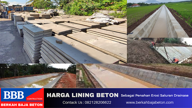 Harga Lining Beton Penahan Erosi Saluran Drainase