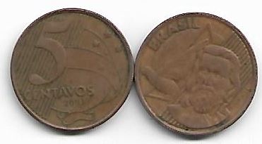 Moeda de 5 centavos, 2001
