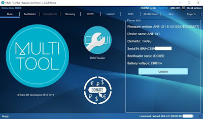 Huawei Multi Tool v8 firmware version Check