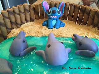 Stitch and Dolphins Cake