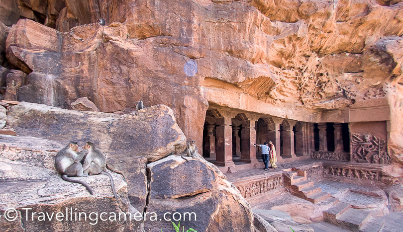 Badami is in Bagalkot District of Karnataka State.  Badamai Cave Temples are most popular places to explore in this region. They are special because all these 4 temples are carved out of huge red Stone Mountain in Badami. Out of these 4 cave temples in Badami, 3 are dedicated to Shiva and Vishnu, while the 4th one is dedicated to Jainism. Each cave temple of Badami has brilliant carvings and intricate art-forms on walls, pillars & ceilings  It's hard to imagine how people would have carved temples & god forms to depict stories.   Wondering if there are artists in India who can create such things today and if government or other organisations are supporting these initiatives. While sitting at home and seeing these things on TV may not create much excitement, but when you are there lot of such thoughts cross your mind and you feel like there must be some ways in modern times to leverage such brilliant skills of artists/specialists.