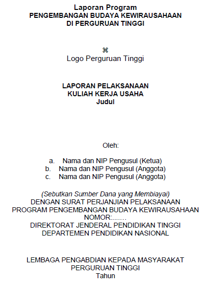 Belajar Sabarataan: KULIAH KERJA USAHA (KKU)