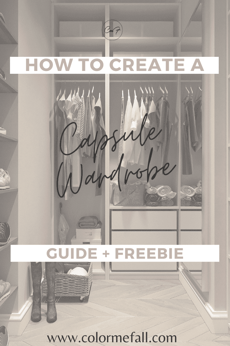 how to create a capsule wardrobe pinterest graphic