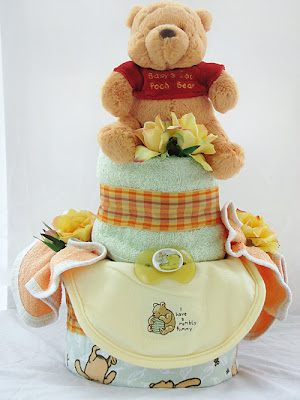 Winnie the poo diaper cakes