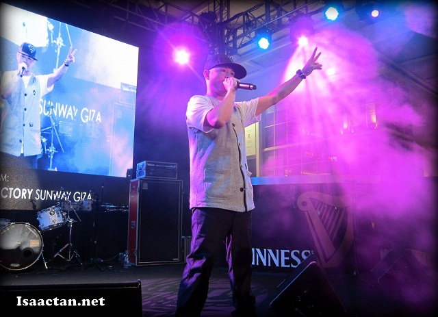 Justin Lo performing to the crowd at Guinness Arthur's Day 2012 at Beer Factory Sunway Giza