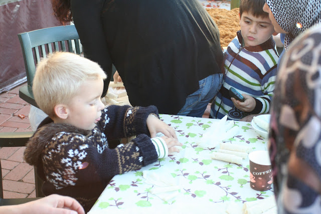 Making his first sigara böreği.