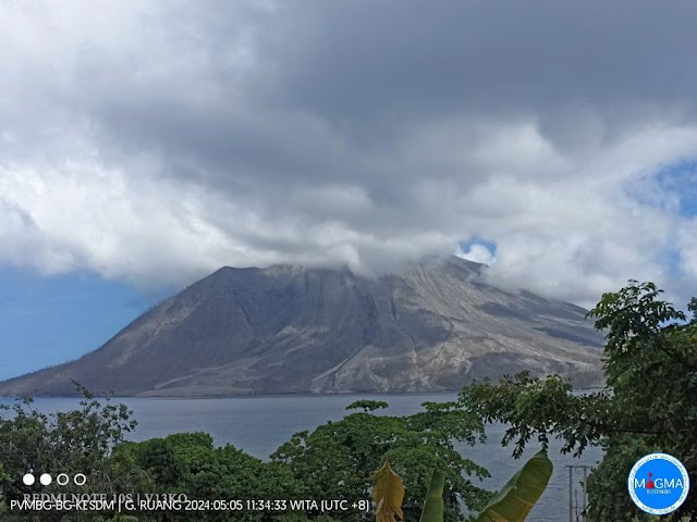 PVMBG Perbarui Jarak Aman Gunung Ruang Jadi 5 Km dari Puncak