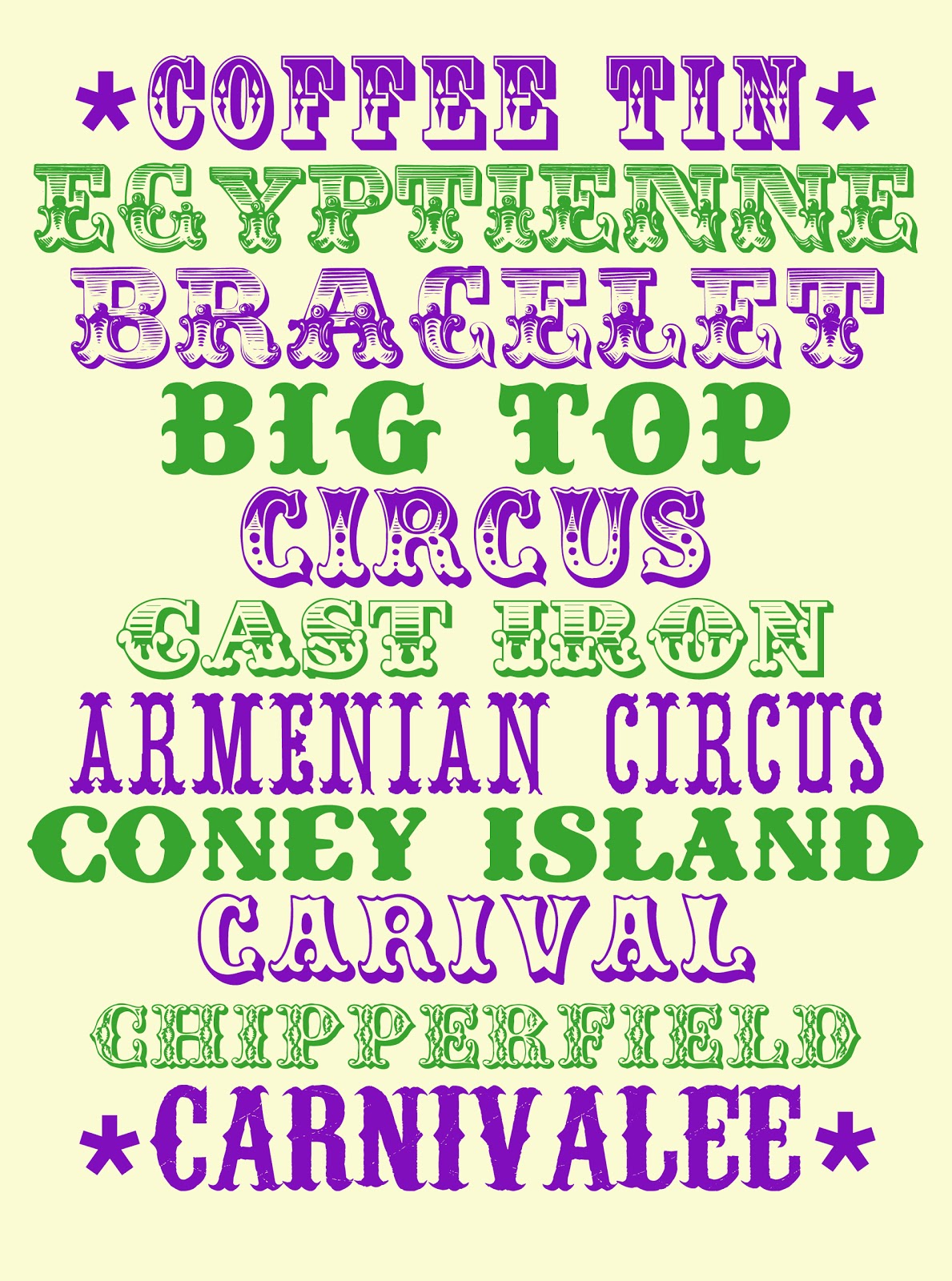 Download GARUFF: MORE CIRCUS FONTS.