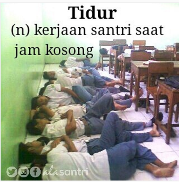 3 Tempat Ini Santri Sering Tertidur, Nomor 2 Paling Tidak Masuk Akal