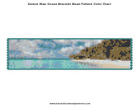 Free Serene Blue Ocean Landscape Art Bracelet Seed Bead Pattern