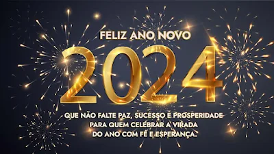 Mensagens De Feliz Ano Novo 2024 Números Dourados