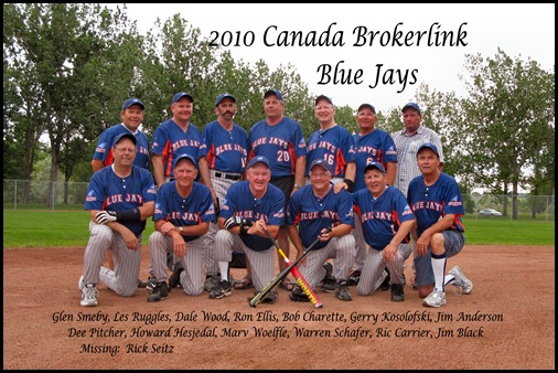 2010 Slo Pitch Blue Jays Team Photo 003F