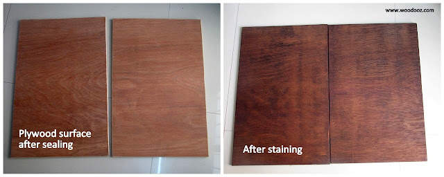 Applying wood stain technique