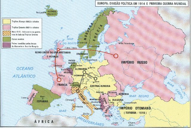 Mapa De Europa. Mapa da Europa