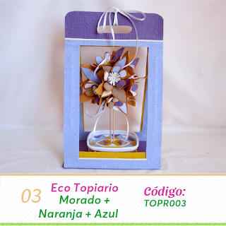 Ecotopiario Naranja-Morado-Azul