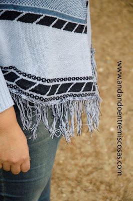 Jersey-Poncho Azul De SheIn