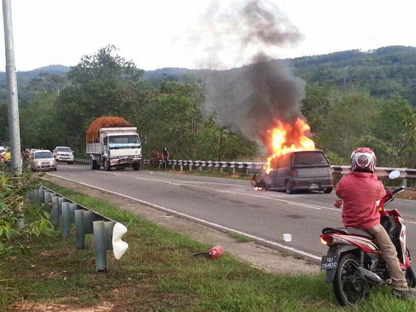 Latest News SABAH : Kereta Terbakar Petang tadi 23 Mei 