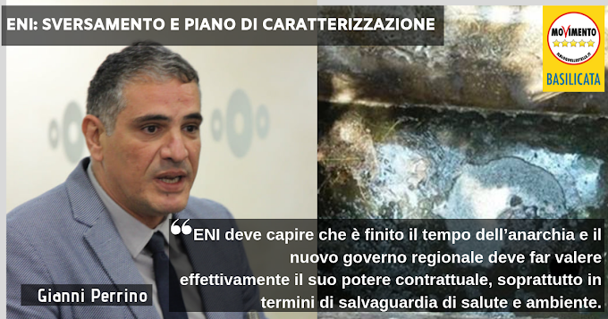 Perrino (M5S): "ENI, sversamento di greggio: consegnati i risultati del piano di caratterizzazione?"