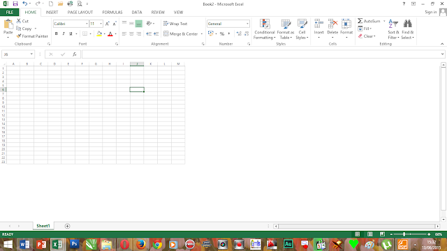 Hasil Hide & unhide Excel 2013