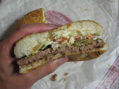 Burger King Whopper - cross section