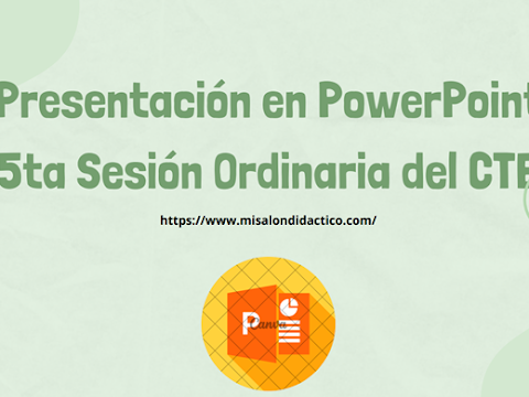 Presentación de la Quinta Sesión Ordinaria del CTE en formato PowerPoint