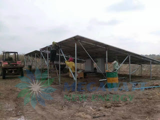 Solar flood irrigation system in Cambodia