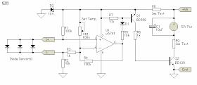 Build a Thermo-Fan To Keep Your Amp Cool Circuit Diagram