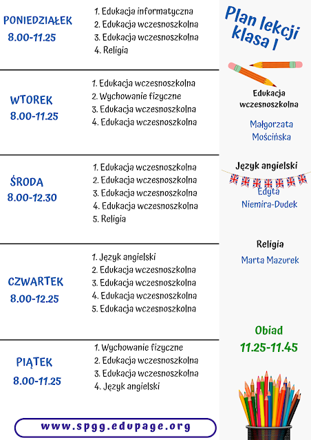 Plan lekcji z religią