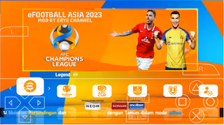 Download eFootball PES Asia 2023 PPSSPP New Transfer Ronaldo at Al-Nassr FC Best Graphics HD And Indonesia Version