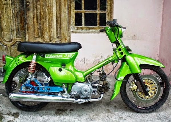 modifikasi motor honda bebek c70