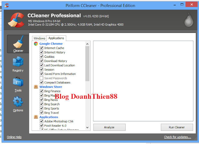 CCleaner Professional 4.05.4250 key bản quyền !