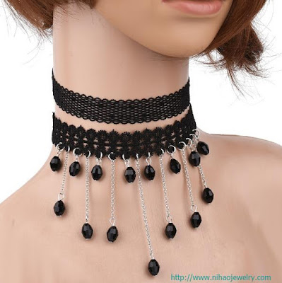 Retro leather Necklace (black)