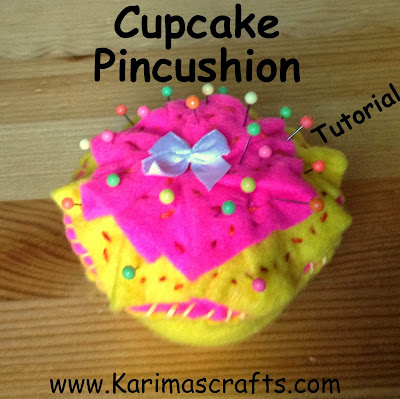 easy felt cupcake pincushion tutorial muslim blog